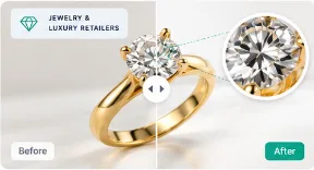 Jewelry solitaire ring macro focus stacking and metallic polish proof