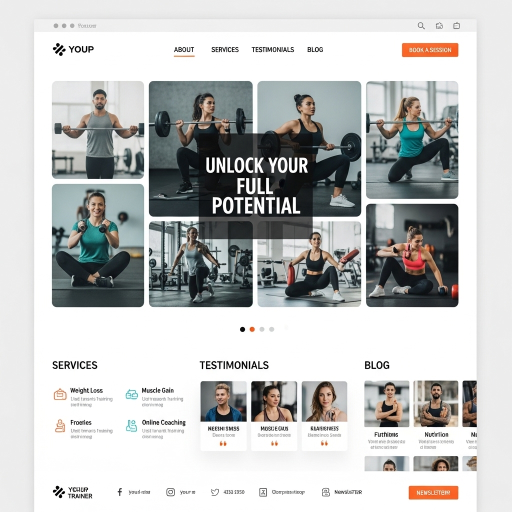 Professional Fitness & Personal Trainer Website Design Service