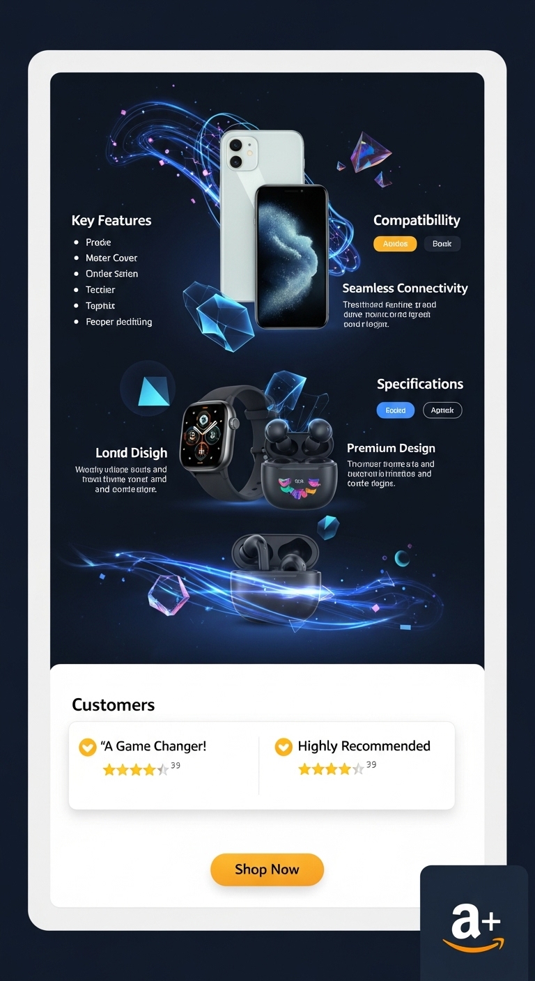 Amazon A+ Content design for Tech Gadgets