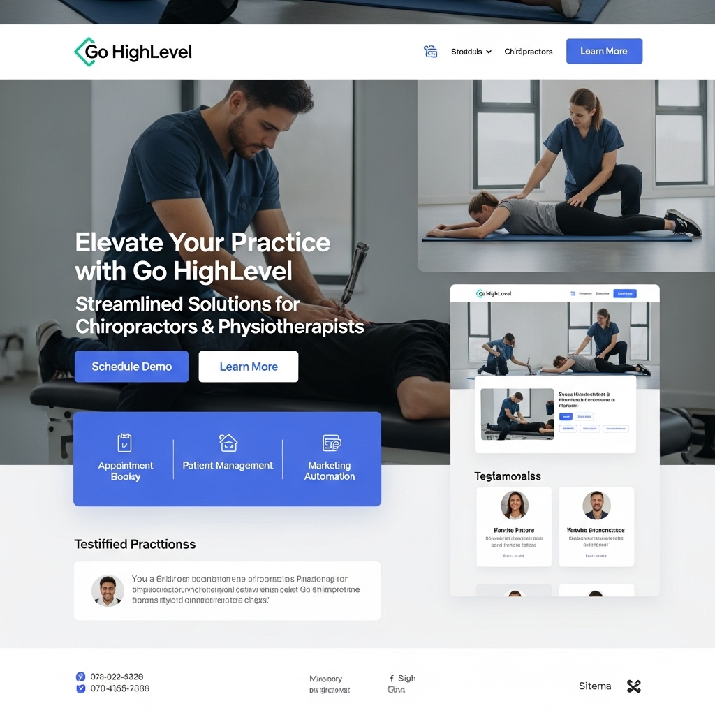 Go HighLevel Website Design for Chiropractors and Physiotherapists