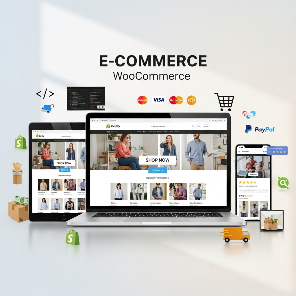 Professional E-commerce Website Design – Shopify & WooCommerce