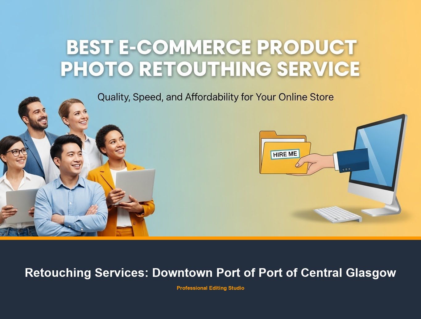 Clipping Path Service in Downtown Port of Port of Central Glasgow