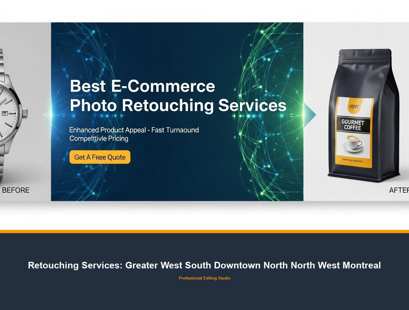 Ecommerce Photo Editing in Greater West South Downtown North North West Montreal